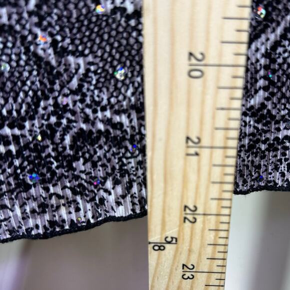 Vintage y2k small women snakeskin black babydoll rhinestone glam whimsygoth lace - Picture 6 of 10